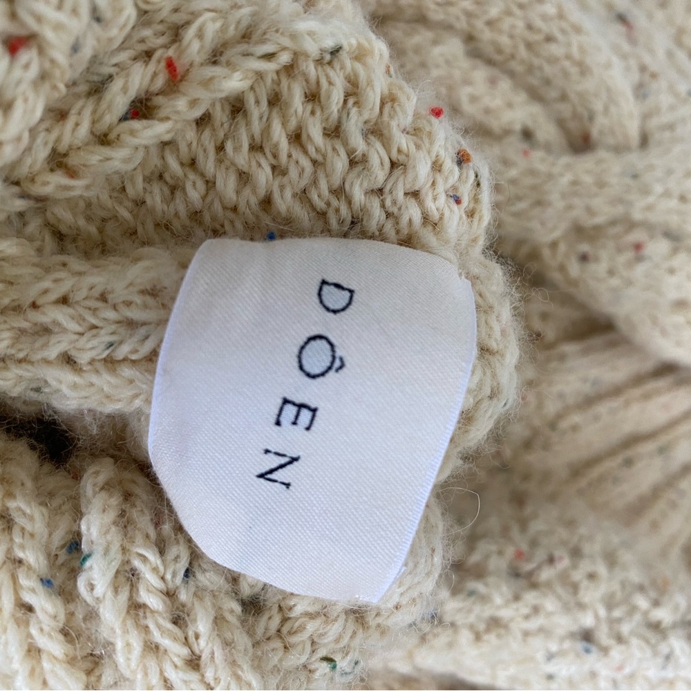 Doen Cream Cable Knit Turtleneck Sweater - Picture 8 of 8